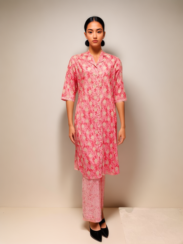 Women's Cotton Kurti & Pant Ensemble – Elegant, Comfortable, Stylish Ethnic Wear - Picture 12 of 26