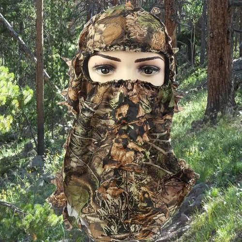 Camouflage Leafy Hut 3D Vollgesichtsmaske Kopfbedeckung Camo Jäger Jagd Zubehör - Bild 2 von 23