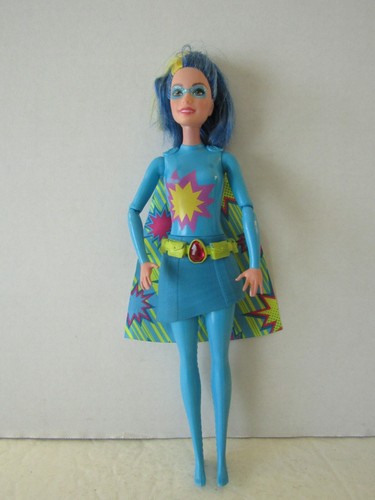 Mattel 2015 BARBIE IN PRINCESS POWER Blue Superhero Cape DOLL - Picture 1 of 3