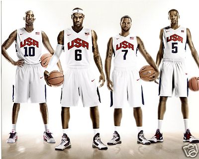 KOBE-LEBRON JAMES-KEVIN DURANT USA OLYMPIC BASKETBALL 8X10 SPORT PHOTO  (XXXL)