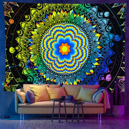 Eye - Catching UV Fluorescent Tapestry Series - Diverse Glowing Landscapes - Picture 6 of 25