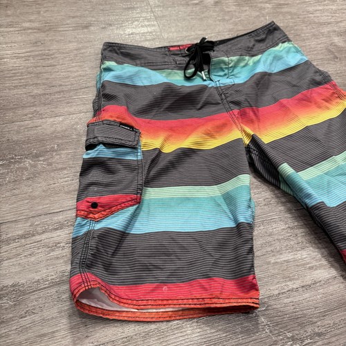 Oneill Board Shorts Mens 30 Striped Swim Trunks Bathing Suit Beach Cargo Hybrid - Picture 3 of 9