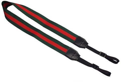 Luxury Green Red Stripe Neck Shoulder Camera Strap For Canon Sony Nikon Leica - Picture 5 of 6