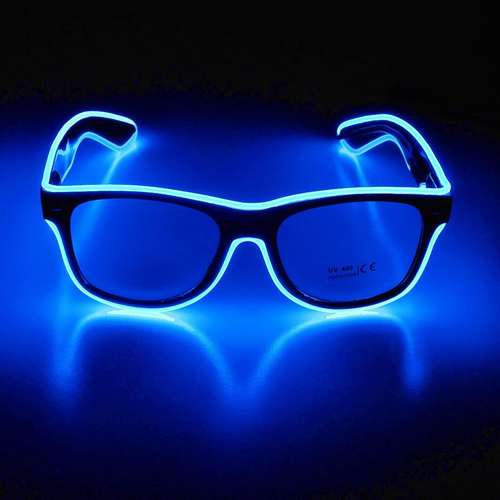 Light up EL Wire Neon Rave Glasses Glow Flashing LED Sunglasses Costumes for Par - Picture 3 of 13