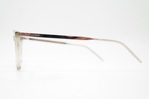 Saint Laurent SL 345 Transparent Silver Oval Glasses Frame New - Picture 2 of 6