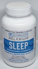 RELAXIUM Sleep Professional Strength All Natural Sleep Aid 60 Capsules Exp 08/27