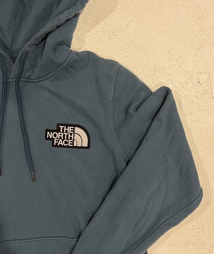 The North Face Women's Patch Logo Sweatshirt Hoodie Small Blue Pullover - 第 5/9 張圖片