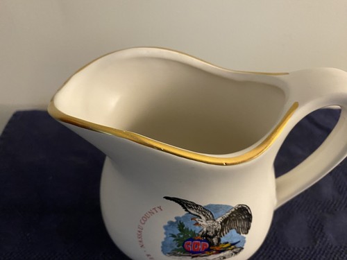Vintage McCoy GOP Pitcher #365 Republican Committee Nassau County 6.5" USA 1970 - Picture 9 of 10