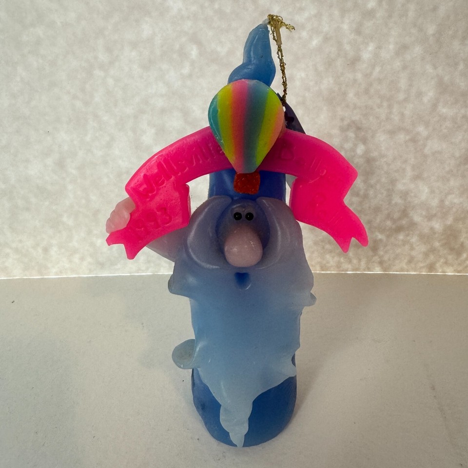 2 Wee Wizards Candles Signed Northern Lights Candle 7" Wellsville