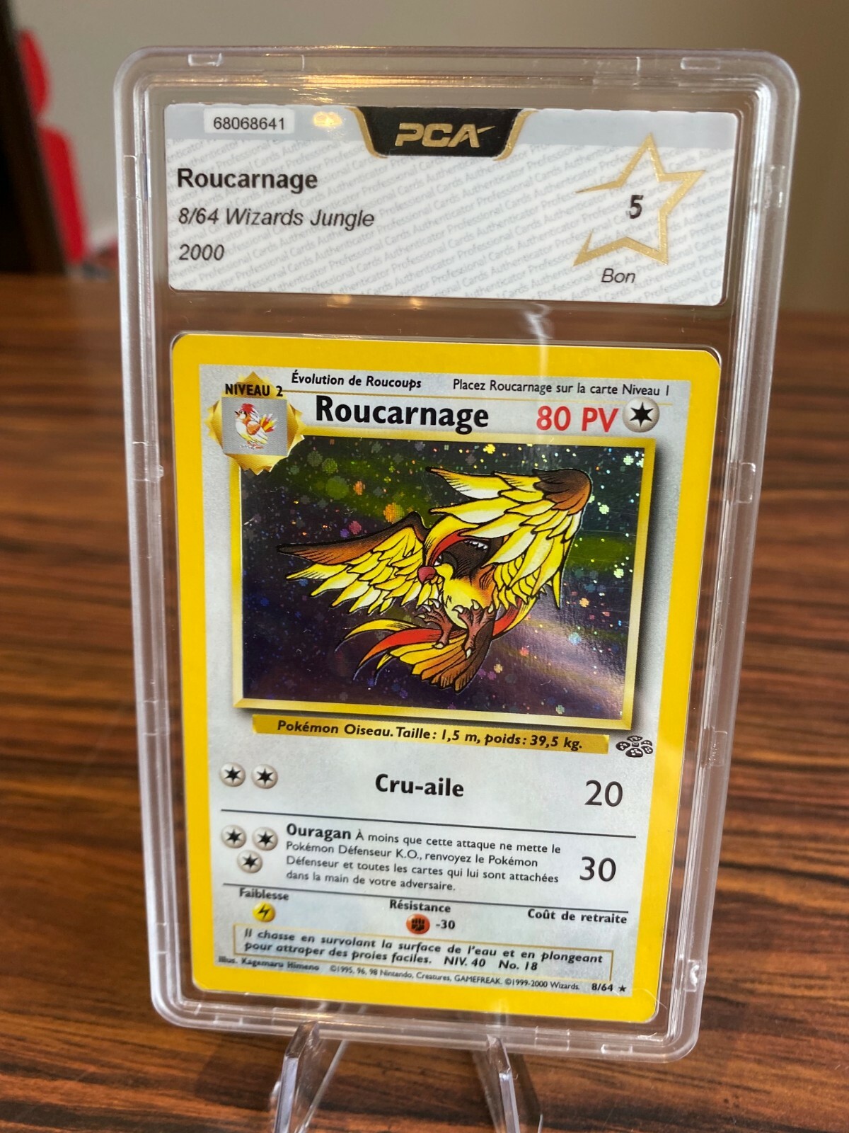Details zu Carte Pokémon Roucarnage 8/64 PCA 5 Bon Holo Jungle Wizards Versandhandel super Sonderpreis