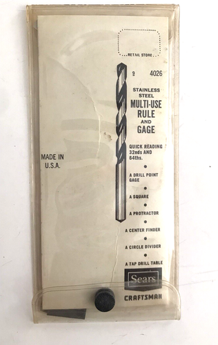 SEARS CRAFTSMAN 9-4026 Rule Gage Gauge & 4010 Square Protractor LOT-2 TOOLS VTG - Picture 7 of 18