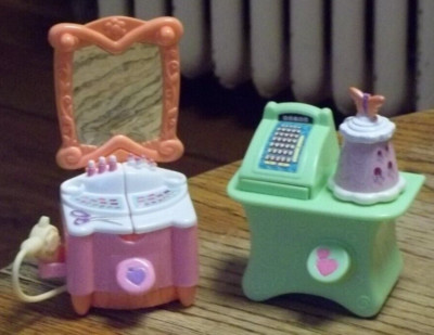 Vntg My Little Pony Celebration Salon Nail Station BlowDryer Sink &Cash Register