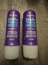 Lot of 2 Aussie 3 Minute Miracle Moist Deep Conditioner Treatment - 8 Oz.