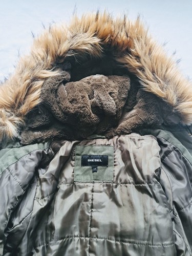 Diesel Girls Down Parka Winter Jacket Size 7/8 - Picture 10 of 15