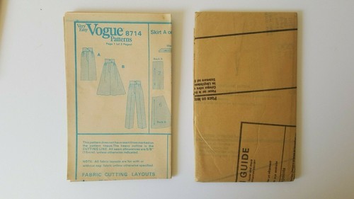 Vogue 8714 Sewing Pattern Very Easy Misses Pants Skirt Size 6 8 10 - Picture 2 of 11