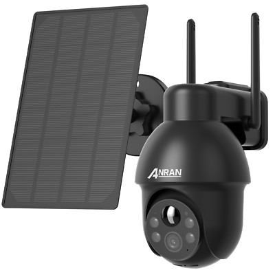 ANRAN Security Camera Outdoor Wireless Home WiFi Pan/Tilt Solar Battery Powered