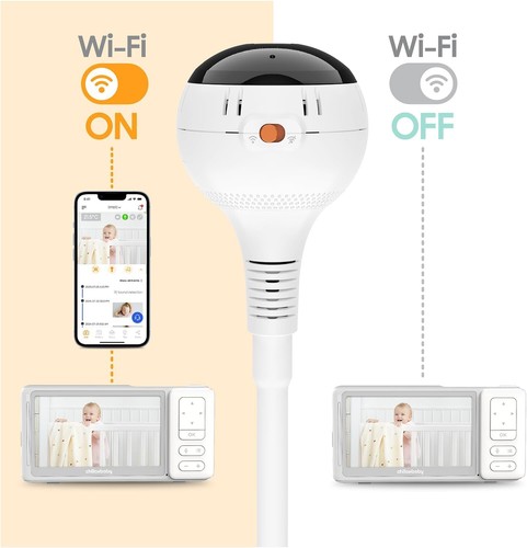 Baby Monitor Baby Mood Plus 5-inch 1080p HD Camera Wi-Fi Sleep Trainer 360°View - Picture 5 of 10