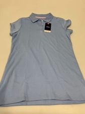 New Izod Polo Blue L 14/16 Girls A23