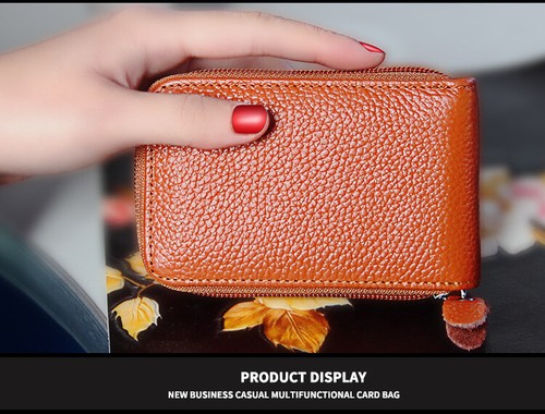 Damen kleine Handy Geldbörse Portemonnaie Echt Leder Crossbody Schultertasche Tasche - Bild 40 von 41