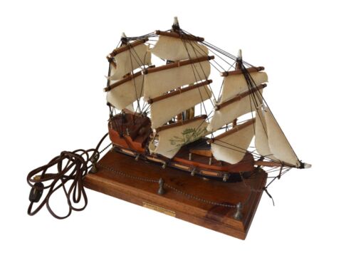 FRAGATA ESPANOLA ANO 1780 MODEL BOAT SHIP 20” TABLE LAMP - Picture 4 of 12