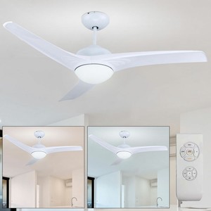 LED Decken Lüfter Ventilator Vor-Rücklauf CCT 5-Stufen Glas Lampe TAGES-LICHT LED Decken Lüfter Ventilator Vor-Rücklauf CCT 5-Stufen Glas Lampe TAGES-LICHT