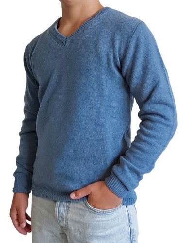 Herren V Kragen 100% Cashmere Grobstrick Pullover Made in Italy 7 Farben - Bild 31 von 33