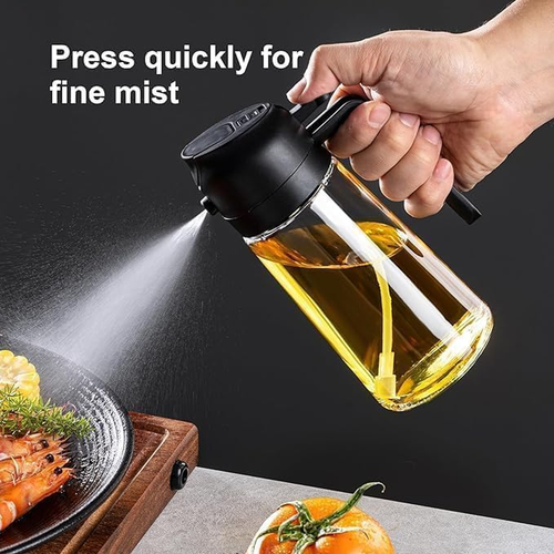 Bottiglia Dispenser Olio 16Oz per Cucina - 2 in 1 Dispenser Olio di Oliva e Olio - Foto 2 di 12