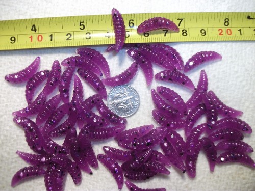 300-7/8"-crappie panfish-scent-grubs-soft plastic wax worms-jigs-maggots-spikes - Picture 5 of 6