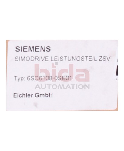 Siemens 6SC6108-0SE01 SIMODRIVE 610 AC-VSA FBG Leistungsteil ZSV, A18 8/16 A  - Afbeelding 2 van 6
