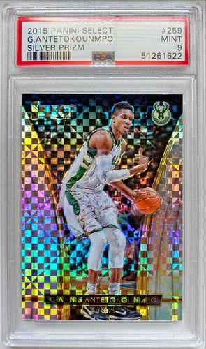 2015 Panini Select Giannis Antetokounmpo Courtside Checkerboard Silver PSA 9 SSP - Picture 2 of 7