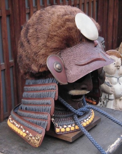 Japanese antiques KWARI KABUTO YOROI menpo Armor helmet Vintage collection - Picture 3 of 9