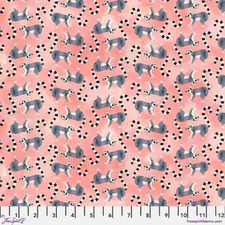 Free Spirit Katy Tanis Madagascar Adventure Ringtails Peach Fabric By Yard