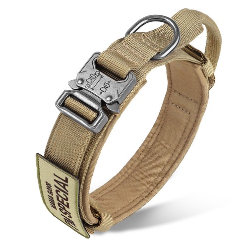 Collar táctico para perro con mango militar nailon con parche de entrenamiento para perro grande - Imagen 16 de 25