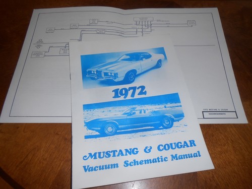 1972 FORD MUSTANG / MERCURY COUGAR VACUUM SCHEMATIC MANUAL / '72 DIAGRAM