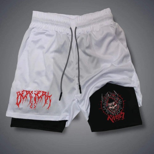 2 in 1 Compression Shorts for Men Gym Workout Running Shorts with Phone Pockets - Picture 50 of 79