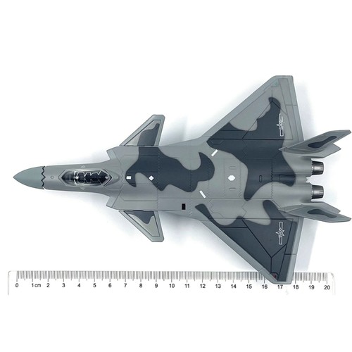 20.3cm Diecast Alloy 1/100 Chinese Air Force Chengdu J-20 Fighter Model - Picture 7 of 13