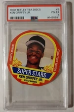 1990 Tetley Tea Disks #8 Ken Griffey Jr PSA 4 POP 5 Only 11 Graded Higher