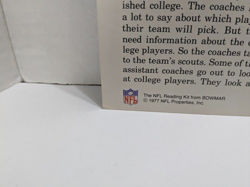 1977 NFL Reading Kit Chuck Noll Pittsburgh Steelers #38 Nice 8 1/2x13 Card - Picture 7 of 14