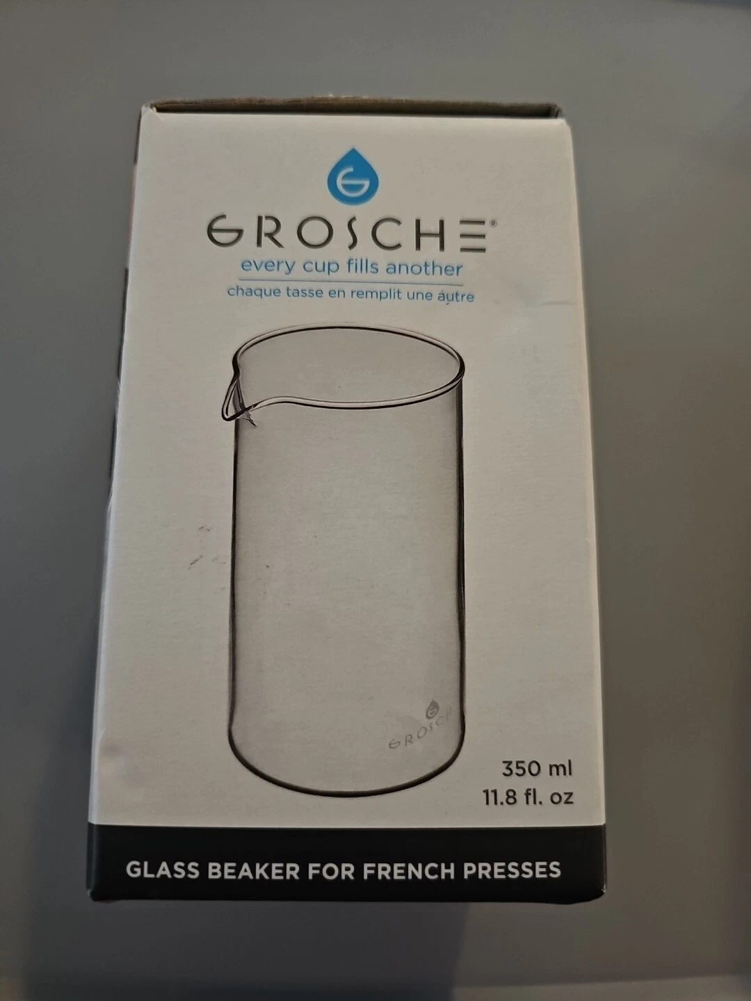 Grosche Coffee Universal Beaker Glass New Replacement Carafe Fits 11.8oz 350ml