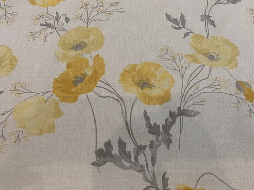 Laura Ashley Poppy Meadow Primrose Fabric SOLD PER METRE ๐ - Picture 4 of 7