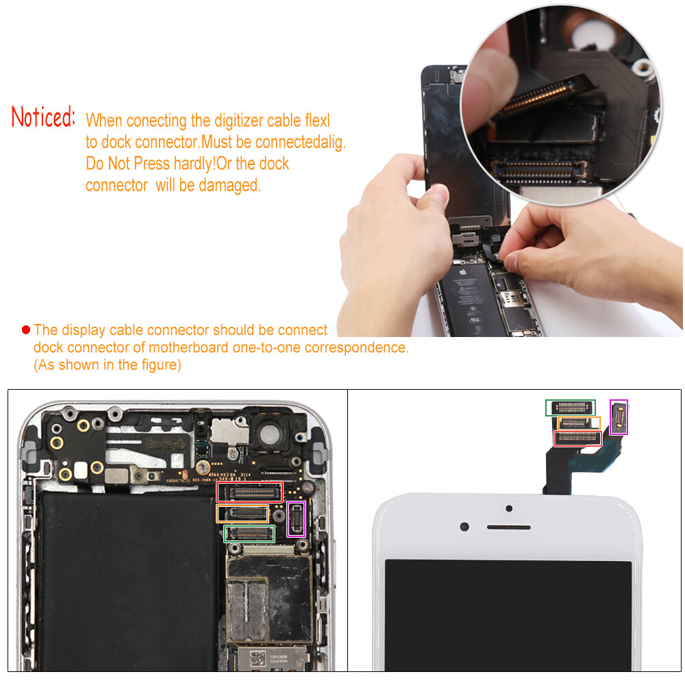 LCD Display Screen Flex Cable For iPhone 11 Pro 4 4s 5 5c 5s 6 6s