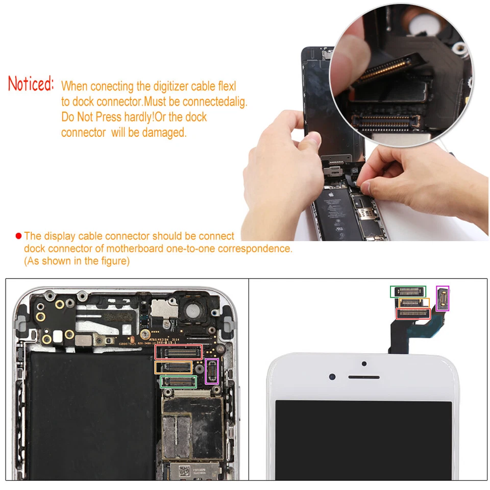 For iPhone 8 6 6s 7 Plus LCD Display Screen Touch Digitizer Replacement +Camera - Image 2 of 4