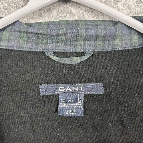 Chaqueta de bombardero Gant para hombre XL a cuadros reloj negro cintura Harrington cremallera completa - Imagen 9 de 12