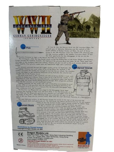 Rare Dragon Models 2001 German Gebirgsjäger Gunther WWII Caucasus 1942 NISB - Picture 4 of 9