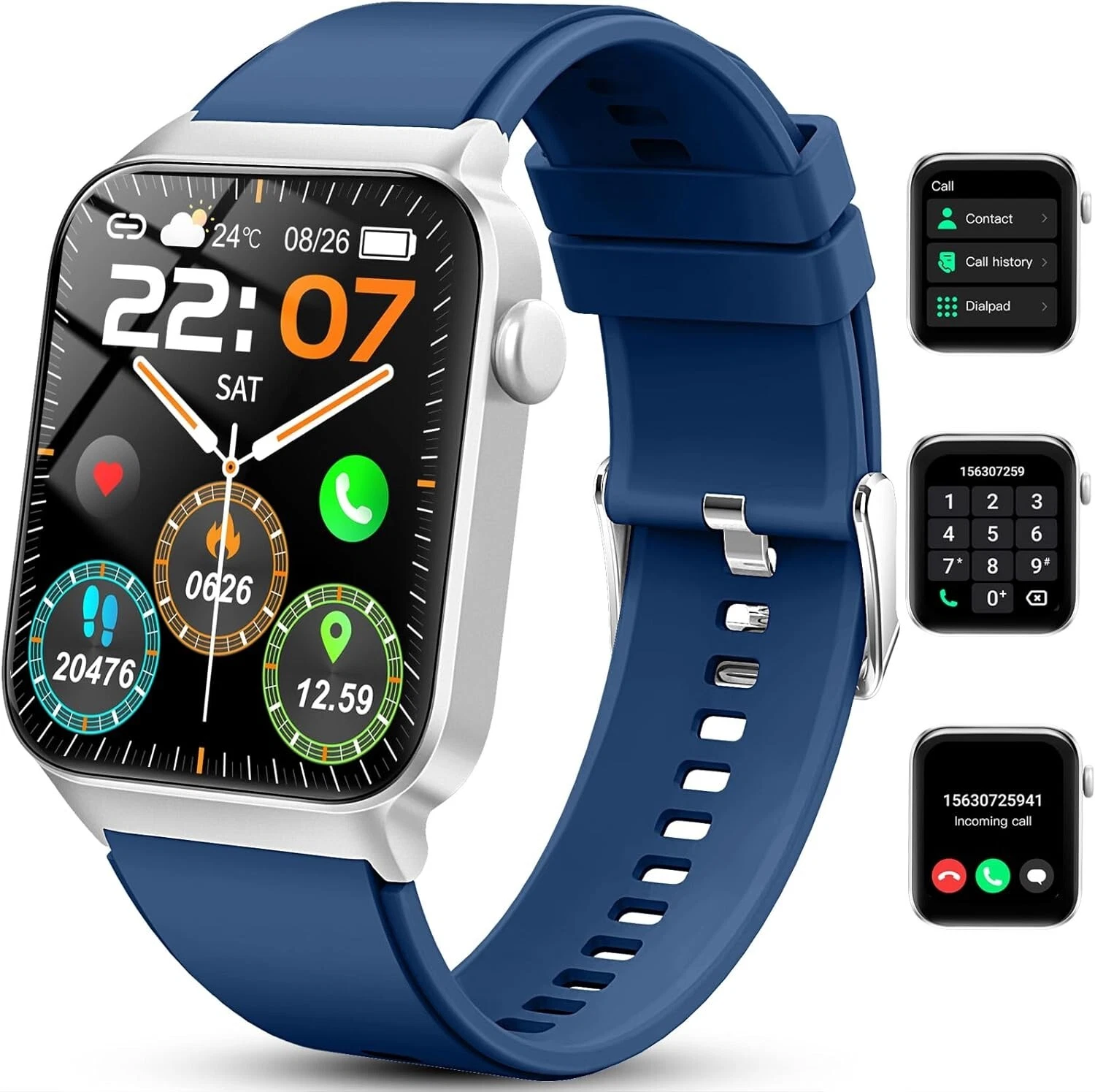 Smartwatch Men's Phone Function Wristwatch Sport Watch for iPhone Samsung Huawei