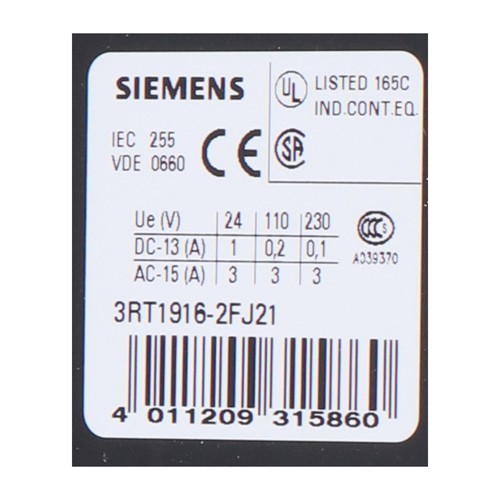 Siemens 3RT1916-2FJ21 New NFP - Picture 3 of 9