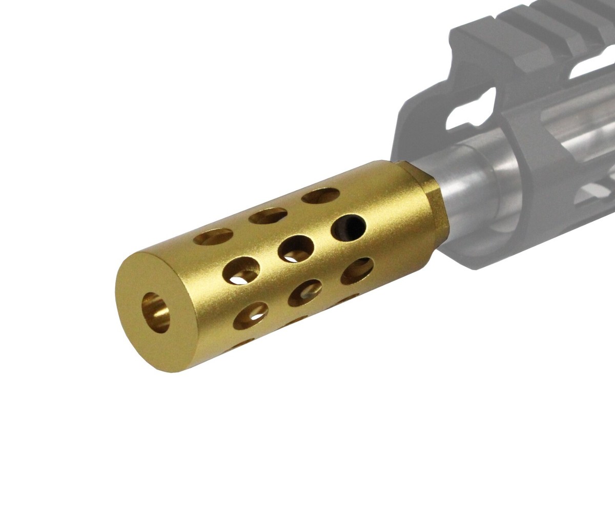 Anodized Aluminum 14x1 LH Left Hand Thread Pitch Muzzle Brake for