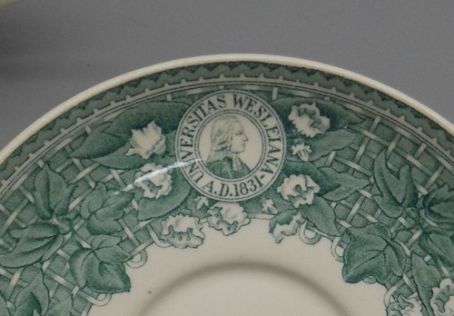 Wedgwood Wesleyan University Tasse und Untertasse 1939 Jones McDuffee Stratton - Bild 16 von 18