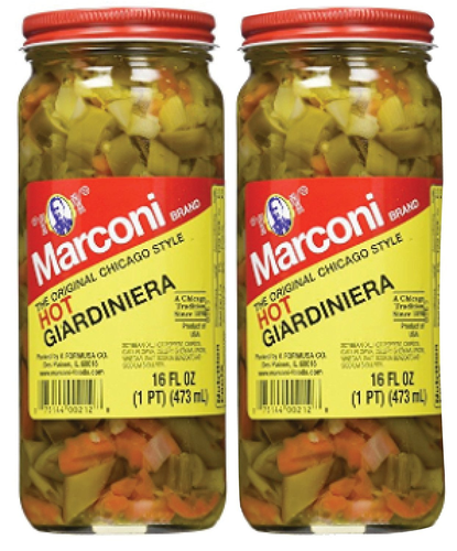 Marconi - the Original Chicago Style Hot Giardiniera - 16 Oz (2 Pack) - Picture 9 of 12