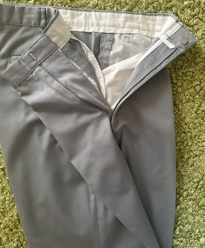 BHS VINTAGE 90's GREY TAILORED CHINO TROUSER PANTS SHORT LENGTH 29" WAIST 36" - Picture 13 of 16